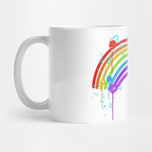 Paint Splatter Rainbow Mug